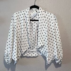 Iris Draped Front Polka Dot Shacket size L
